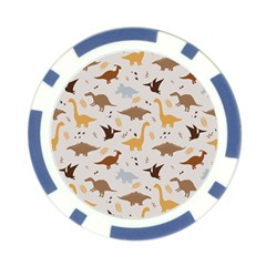 Seamless Dino Pattern Poker Chip Card Guard (10 pack) from ArtsNow.com Back