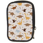 Seamless Dino Pattern Compact Camera Leather Case