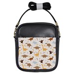 Seamless Dino Pattern Girls Sling Bag