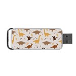 Seamless Dino Pattern Portable USB Flash (Two Sides)