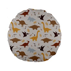 Seamless Dino Pattern Standard 15  Premium Round Cushions from ArtsNow.com Front