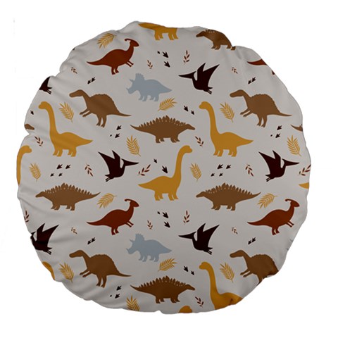 Seamless Dino Pattern Large 18  Premium Round Cushions from ArtsNow.com Front