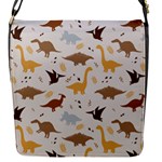 Seamless Dino Pattern Flap Closure Messenger Bag (S)