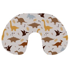 Seamless Dino Pattern Travel Neck Pillow from ArtsNow.com Front