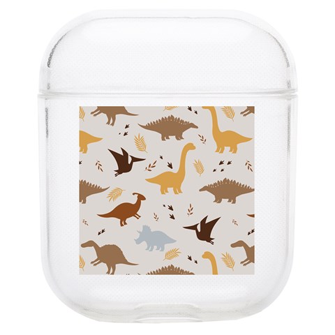 Seamless Dino Pattern Soft TPU AirPods 1/2 Case from ArtsNow.com Front