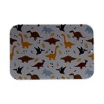 Seamless Dino Pattern Open Lid Metal Box (Silver)  