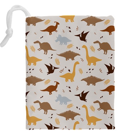 Seamless Dino Pattern Drawstring Pouch (5XL) from ArtsNow.com Back