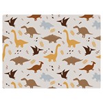 Seamless Dino Pattern Premium Plush Fleece Blanket (Extra Small)