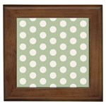 Polk Dots Seamless Pattern Framed Tile