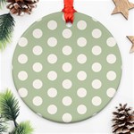 Polk Dots Seamless Pattern Ornament (Round)