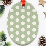 Polk Dots Seamless Pattern Ornament (Oval)