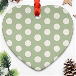 Polk Dots Seamless Pattern Ornament (Heart)