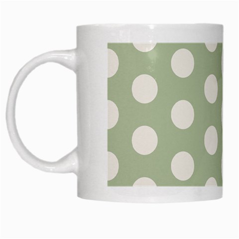 Polk Dots Seamless Pattern White Mug from ArtsNow.com Left