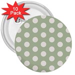 Polk Dots Seamless Pattern 3  Buttons (10 pack) 