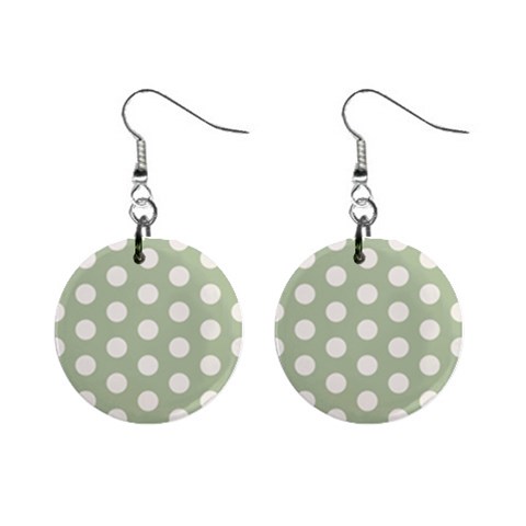 Polk Dots Seamless Pattern Mini Button Earrings from ArtsNow.com Front