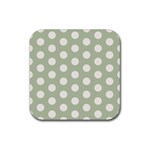 Polk Dots Seamless Pattern Rubber Coaster (Square)