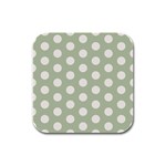 Polk Dots Seamless Pattern Rubber Square Coaster (4 pack)