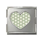 Polk Dots Seamless Pattern Mega Link Heart Italian Charm (18mm)