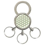 Polk Dots Seamless Pattern 3-Ring Key Chain