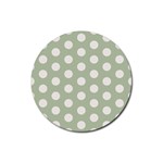 Polk Dots Seamless Pattern Rubber Coaster (Round)