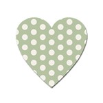 Polk Dots Seamless Pattern Heart Magnet