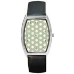 Polk Dots Seamless Pattern Barrel Style Metal Watch