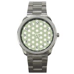 Polk Dots Seamless Pattern Sport Metal Watch