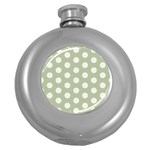 Polk Dots Seamless Pattern Round Hip Flask (5 oz)