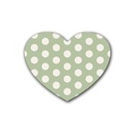 Polk Dots Seamless Pattern Rubber Coaster (Heart)