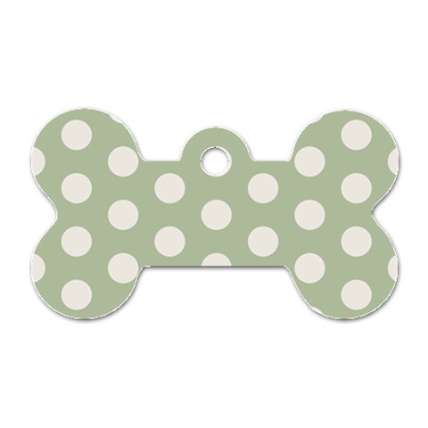 Polk Dots Seamless Pattern Dog Tag Bone (One Side) from ArtsNow.com Front