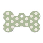 Polk Dots Seamless Pattern Dog Tag Bone (One Side)