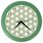 Polk Dots Seamless Pattern Color Wall Clock