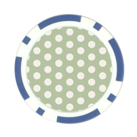 Polk Dots Seamless Pattern Poker Chip Card Guard from ArtsNow.com Front