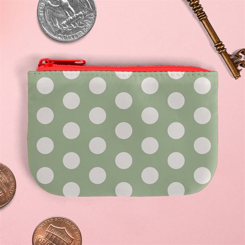 Polk Dots Seamless Pattern Mini Coin Purse from ArtsNow.com Front