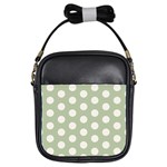 Polk Dots Seamless Pattern Girls Sling Bag