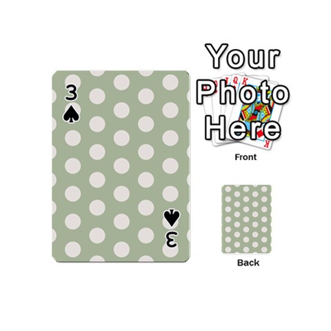 Polk Dots Seamless Pattern Playing Cards 54 Designs (Mini) from ArtsNow.com Front - Spade3