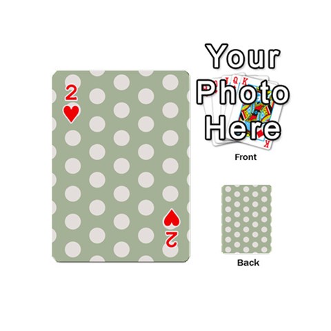 Polk Dots Seamless Pattern Playing Cards 54 Designs (Mini) from ArtsNow.com Front - Heart2