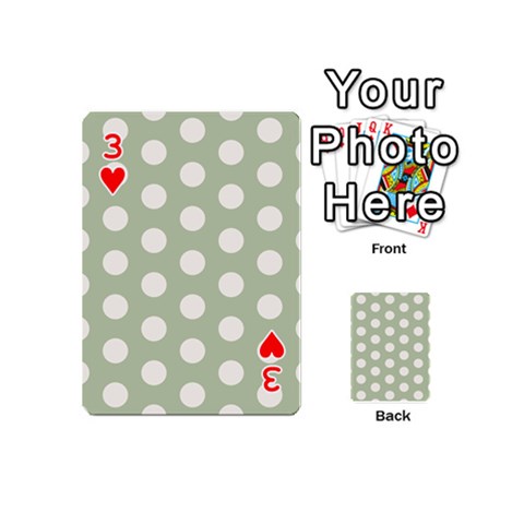 Polk Dots Seamless Pattern Playing Cards 54 Designs (Mini) from ArtsNow.com Front - Heart3