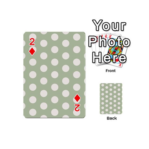 Polk Dots Seamless Pattern Playing Cards 54 Designs (Mini) from ArtsNow.com Front - Diamond2