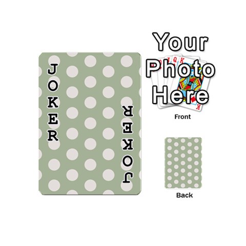 Polk Dots Seamless Pattern Playing Cards 54 Designs (Mini) from ArtsNow.com Front - Joker1