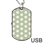 Polk Dots Seamless Pattern Dog Tag USB Flash (One Side)