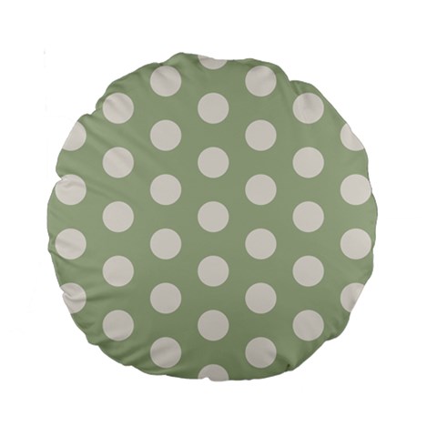 Polk Dots Seamless Pattern Standard 15  Premium Round Cushions from ArtsNow.com Front