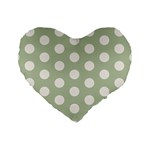 Polk Dots Seamless Pattern Standard 16  Premium Heart Shape Cushions