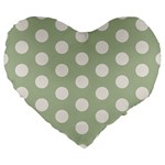 Polk Dots Seamless Pattern Large 19  Premium Heart Shape Cushions