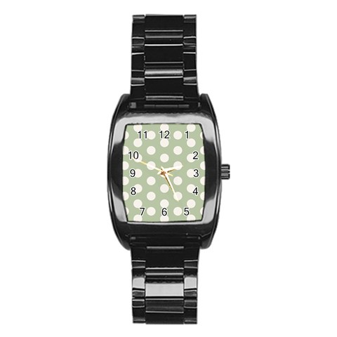 Polk Dots Seamless Pattern Stainless Steel Barrel Watch from ArtsNow.com Front