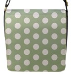 Polk Dots Seamless Pattern Flap Closure Messenger Bag (S)