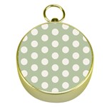 Polk Dots Seamless Pattern Gold Compasses