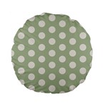 Polk Dots Seamless Pattern Standard 15  Premium Flano Round Cushions