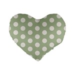 Polk Dots Seamless Pattern Standard 16  Premium Flano Heart Shape Cushions