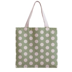 Polk Dots Seamless Pattern Zipper Grocery Tote Bag from ArtsNow.com Front